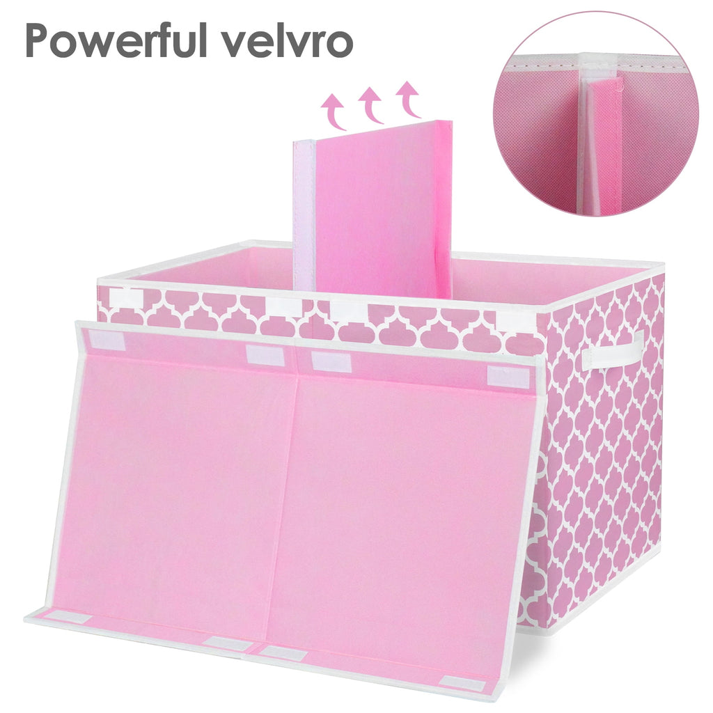 Toy Box for Girls, Kids - Large Toy Chest Organizers and Storage Boxes with Flip-Top Lid & Divider, Collapsible Conta... - Image 3