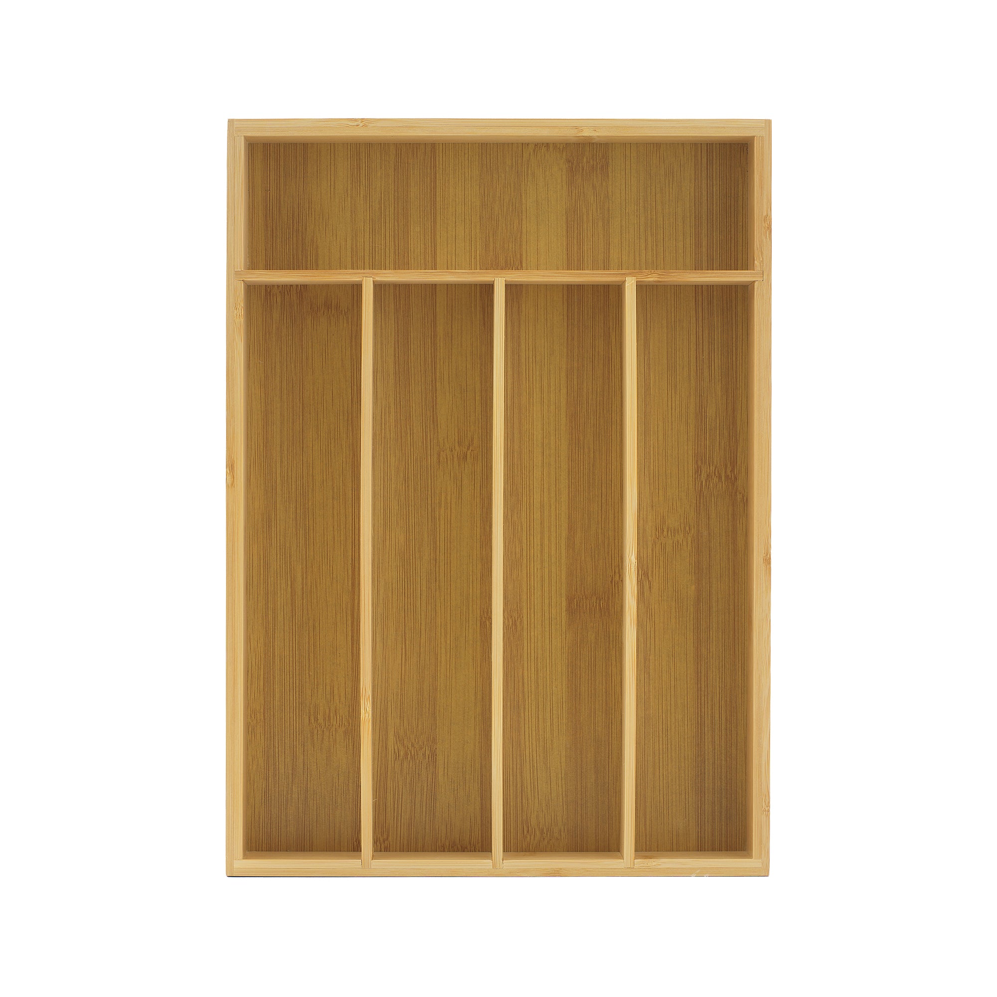 5 Compartment Bamboo Drawer Organizer - Image 2