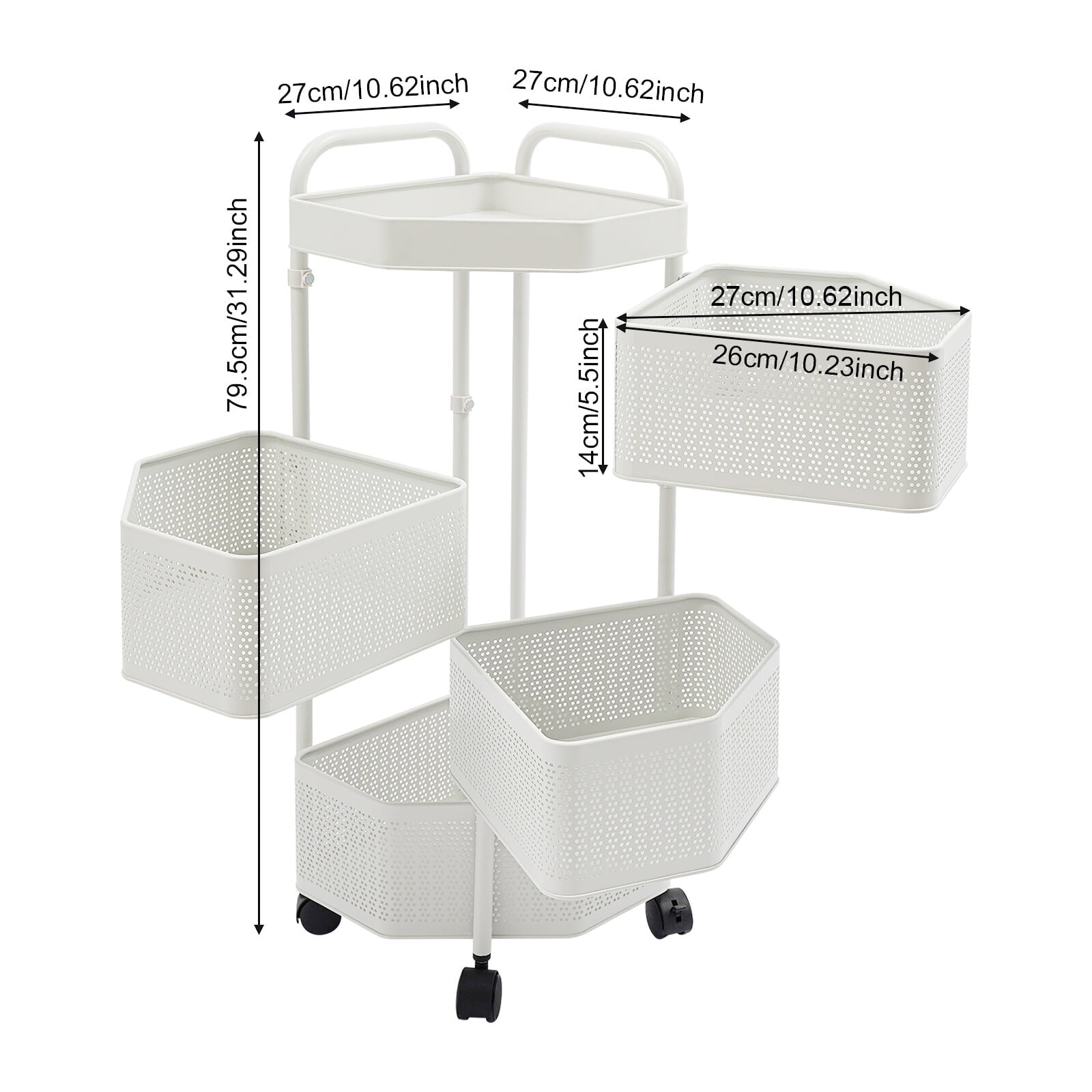 Rack, Removable Basket Shelf Organizer, Kitchen Shelf - Image 2