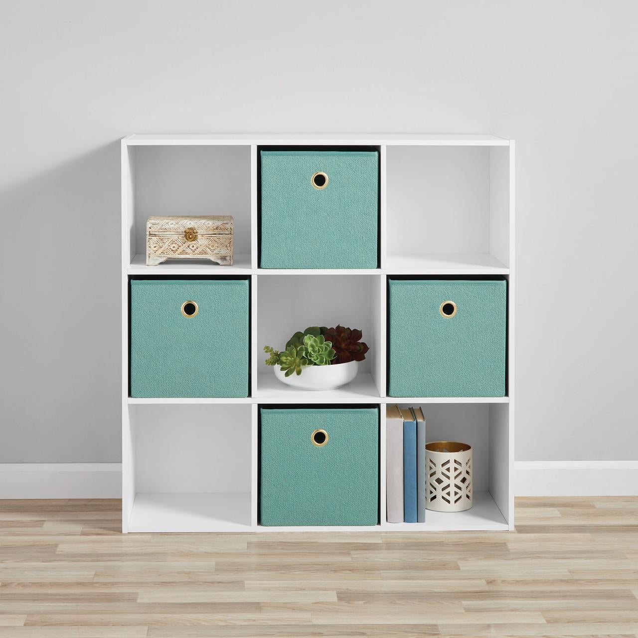9 Cube Storage Organizer, White - Image 2