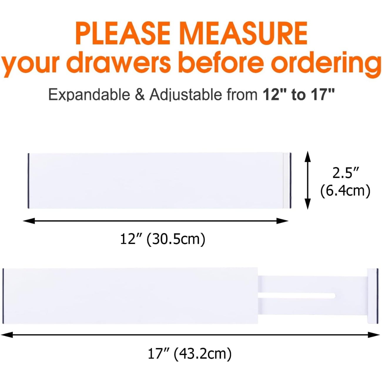 Bamboo Drawer Dividers,12-17" Adjustable Kitchen Drawer Organizer for Clothes,4 Pack Expandable Drawer Organization S... - Image 3