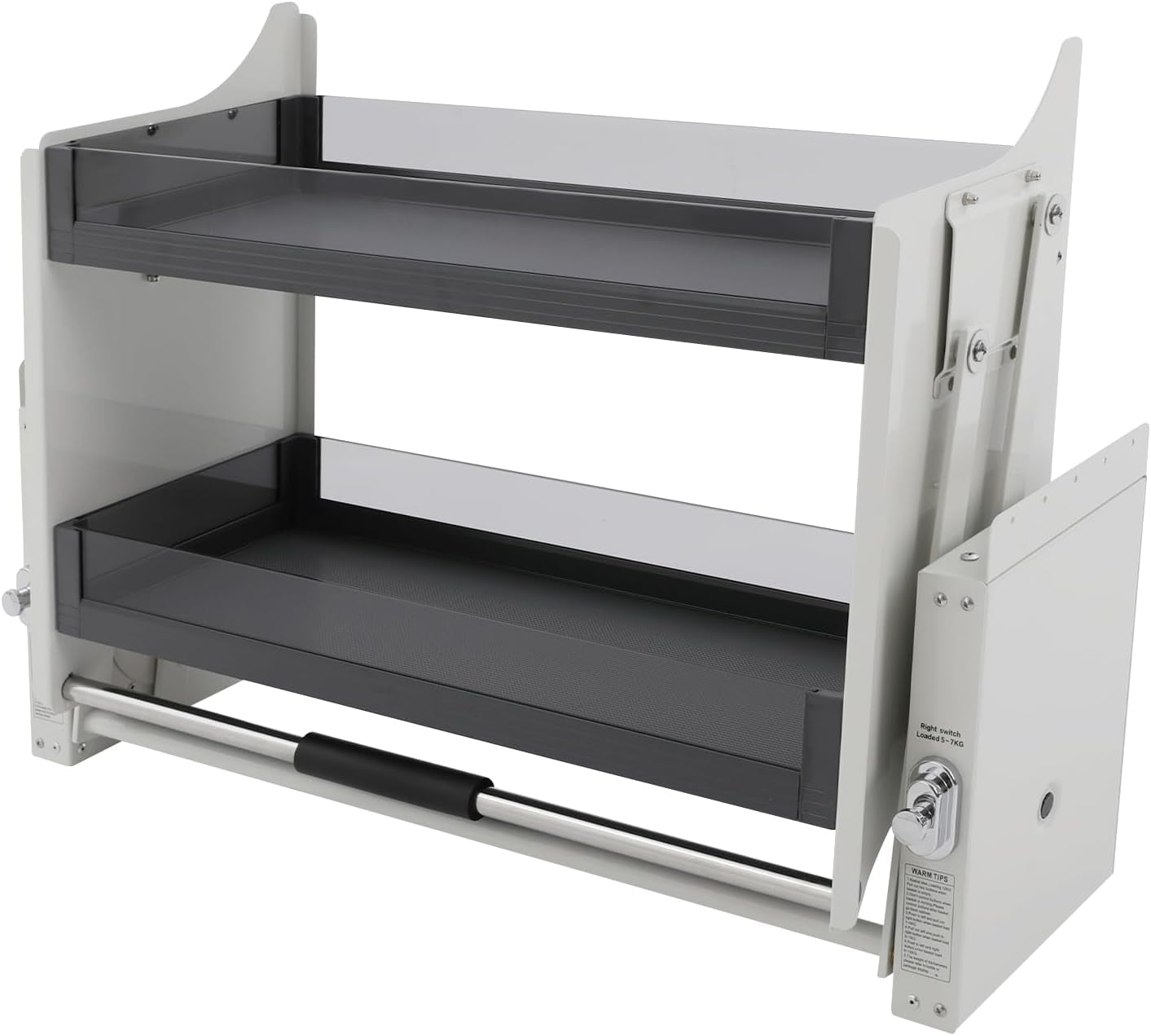 30 Inch Pull Down Cabinet Organizer, 2 Tier Kitchen Cabinet Pull Down Shelf Large Storage Space, Heavy Duty Cabinet Organizer for Kitchen Ca - Image 4