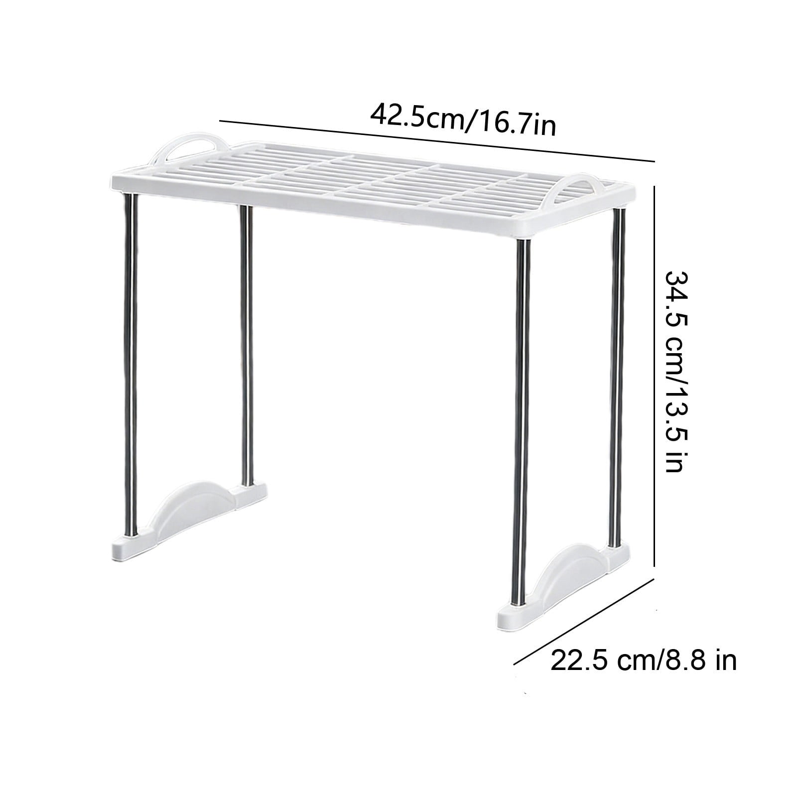 Multi Layer Plastic Storage Shelf Corner Rack for Desk Closet Bathroom Organization Space Saving Unit - Image 3