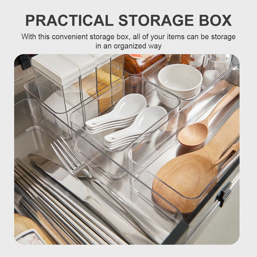 2-Pack Multi-Function Transparent Drawer Organizers for Kitchen, Office, Closet Storage and Home Organization - Image 3