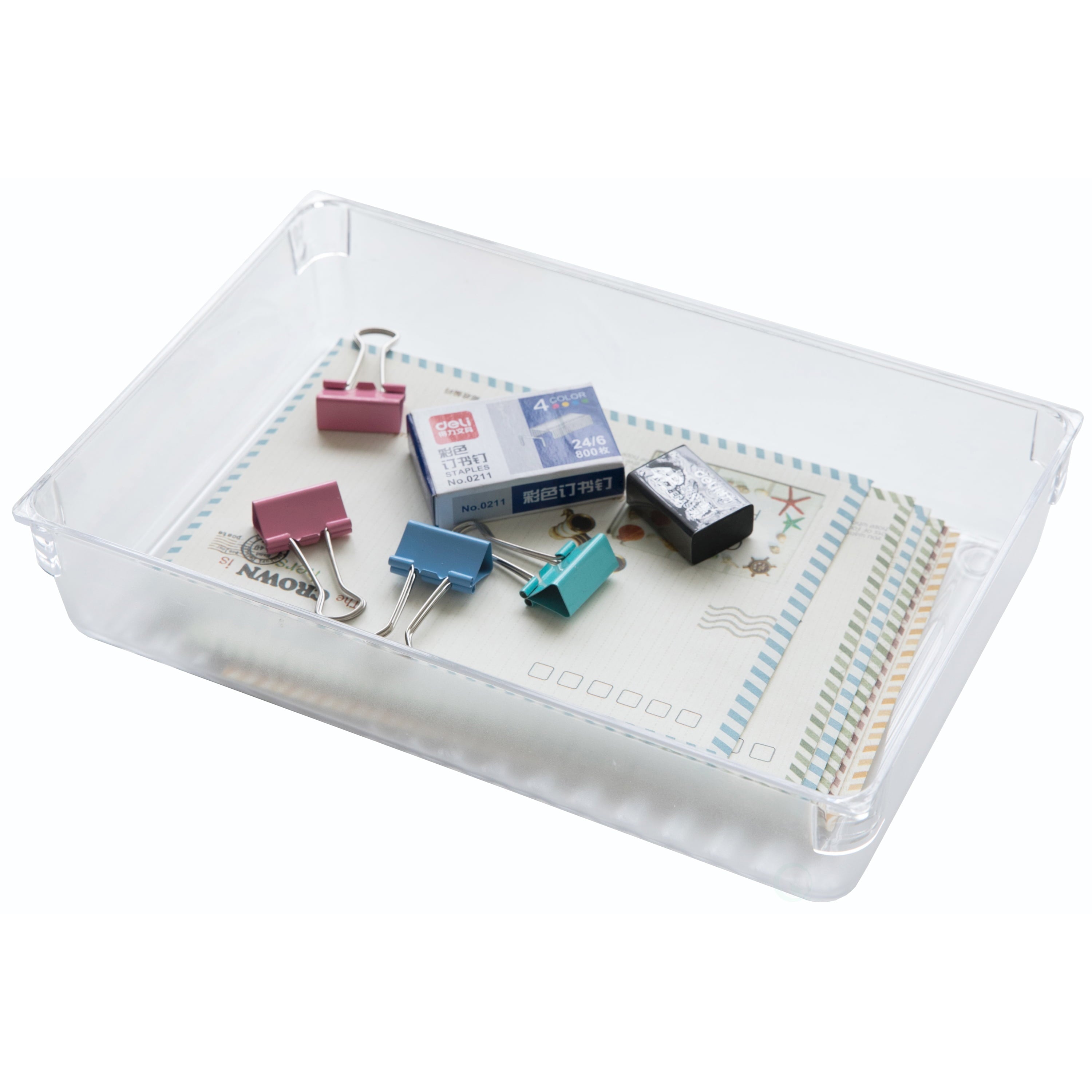 Clear Plastic Set of 3 Drawer Organizers - Image 2