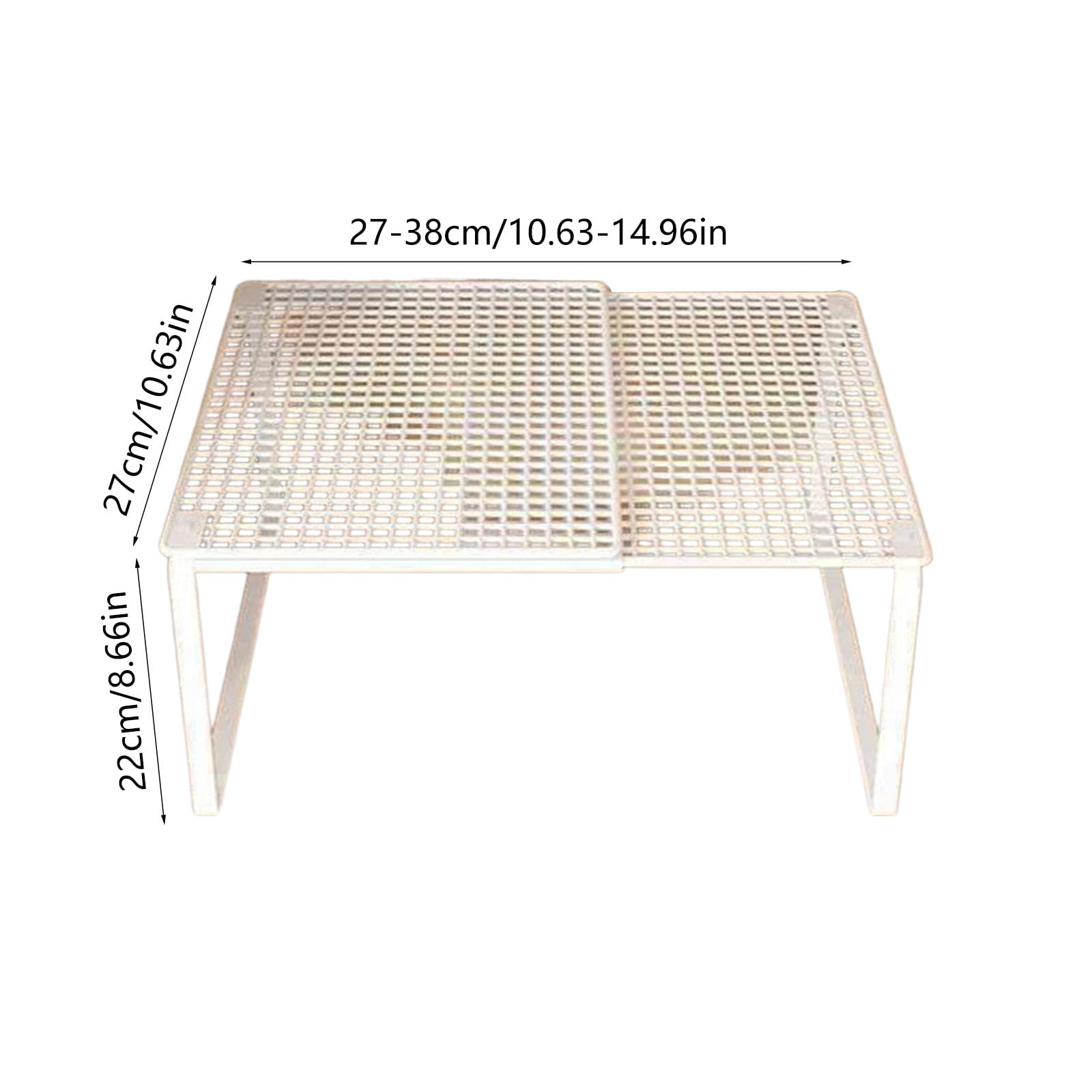 Expandable Cabinet Storage Shelf, Stackable Space Saving Organizer Rack for Wardrobe Shoe Cabinet Divider, Multi Use for Bathroom Pantry Des - Image 2