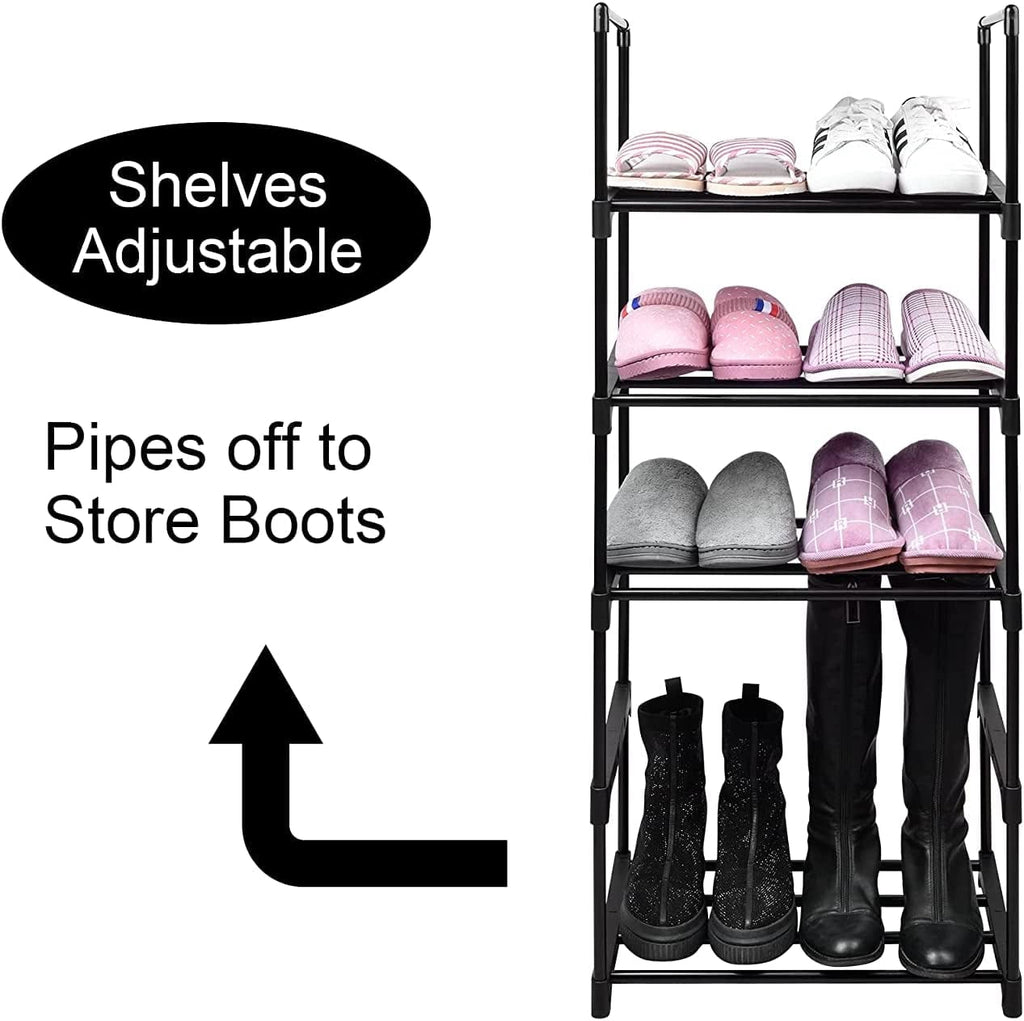 Shoe Rack 5 Tier Tall Shoe Storage Organizer, 5 Tier Metal Sturdy Shoe Rack, Narrow Shelf Organizer for Entryway, Clo... - Image 4