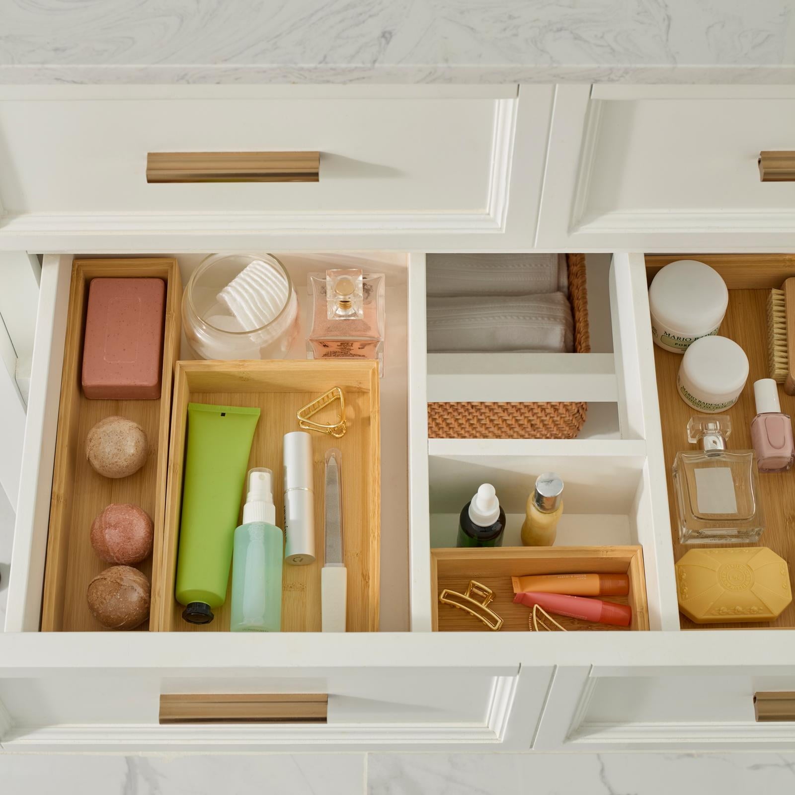 Better Homes & Gardens Bamboo Drawer Organizer 5pc Set, 17.9Wx 14.96Dx1.97H in, Natural Bamboo Color - Image 6