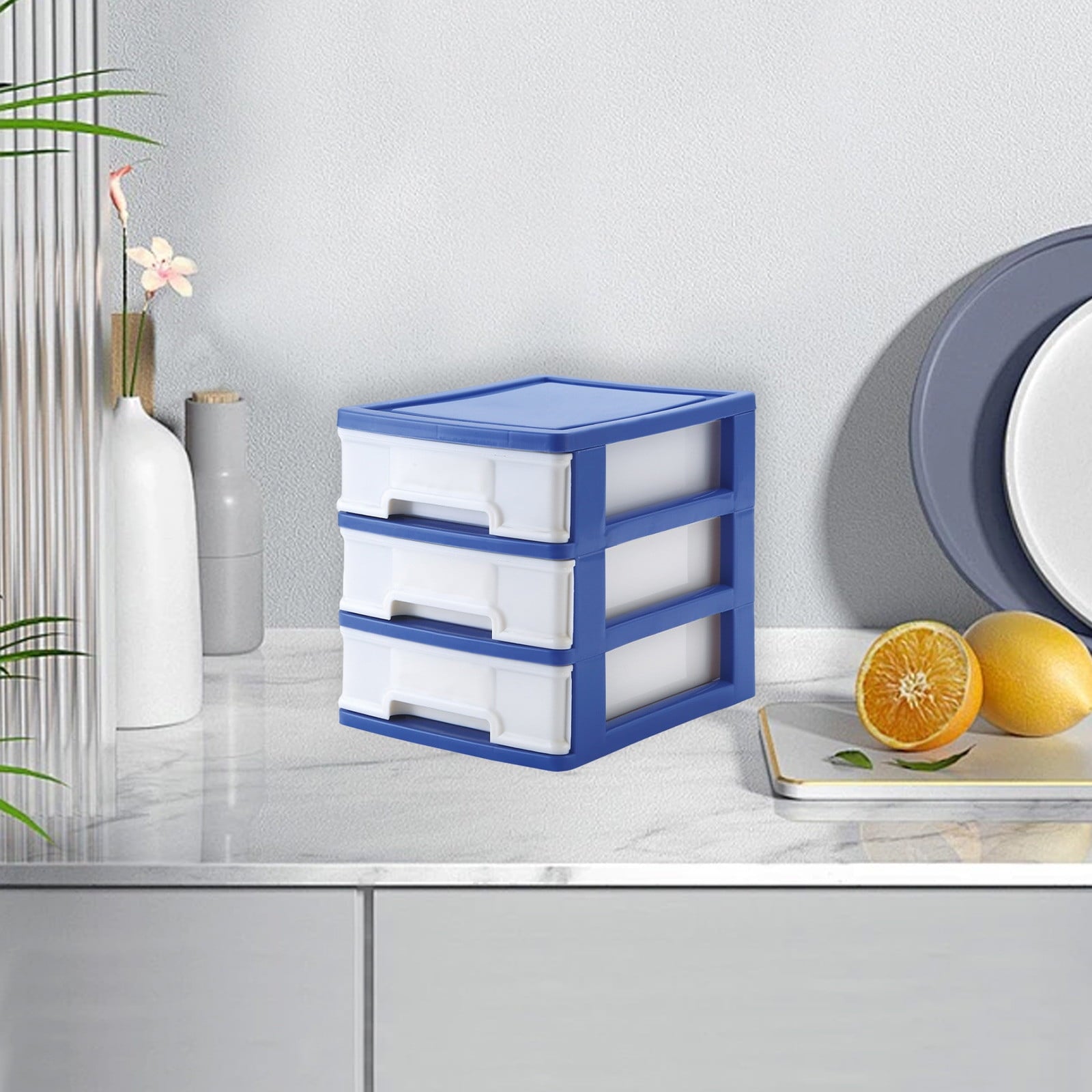 CasaChic Plastic Drawer Organizer, Cabinet & Office Desk Storage - Desktop Drawer Organizing Rack with Drawers - Image 5