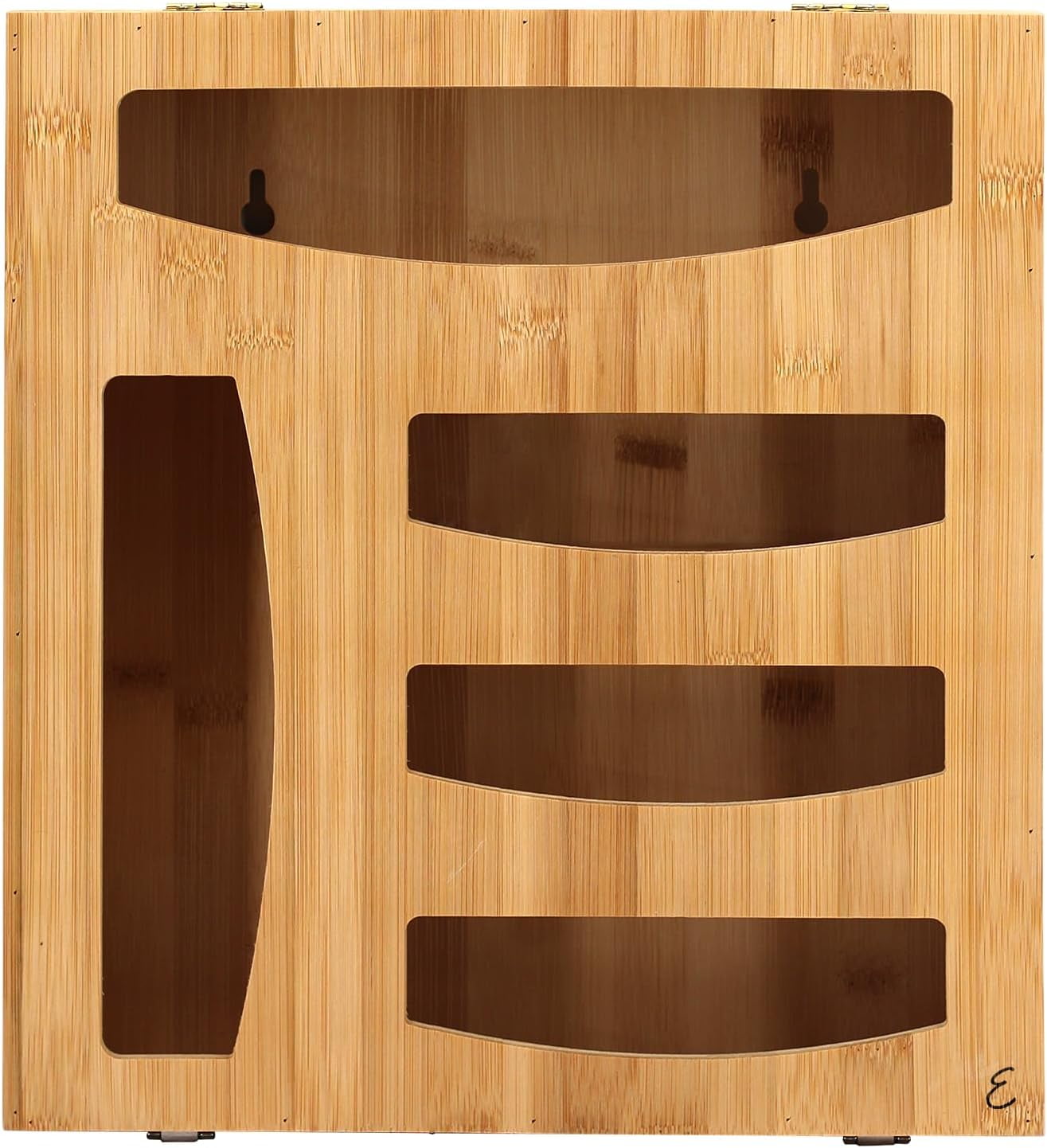 Emeril Lagasse Bamboo Bag Storage Organizer  5-Compartment Food Storage Bag Holder for Kitchen Drawers & Countertops  Durable Bamboo, Univer - Image 4