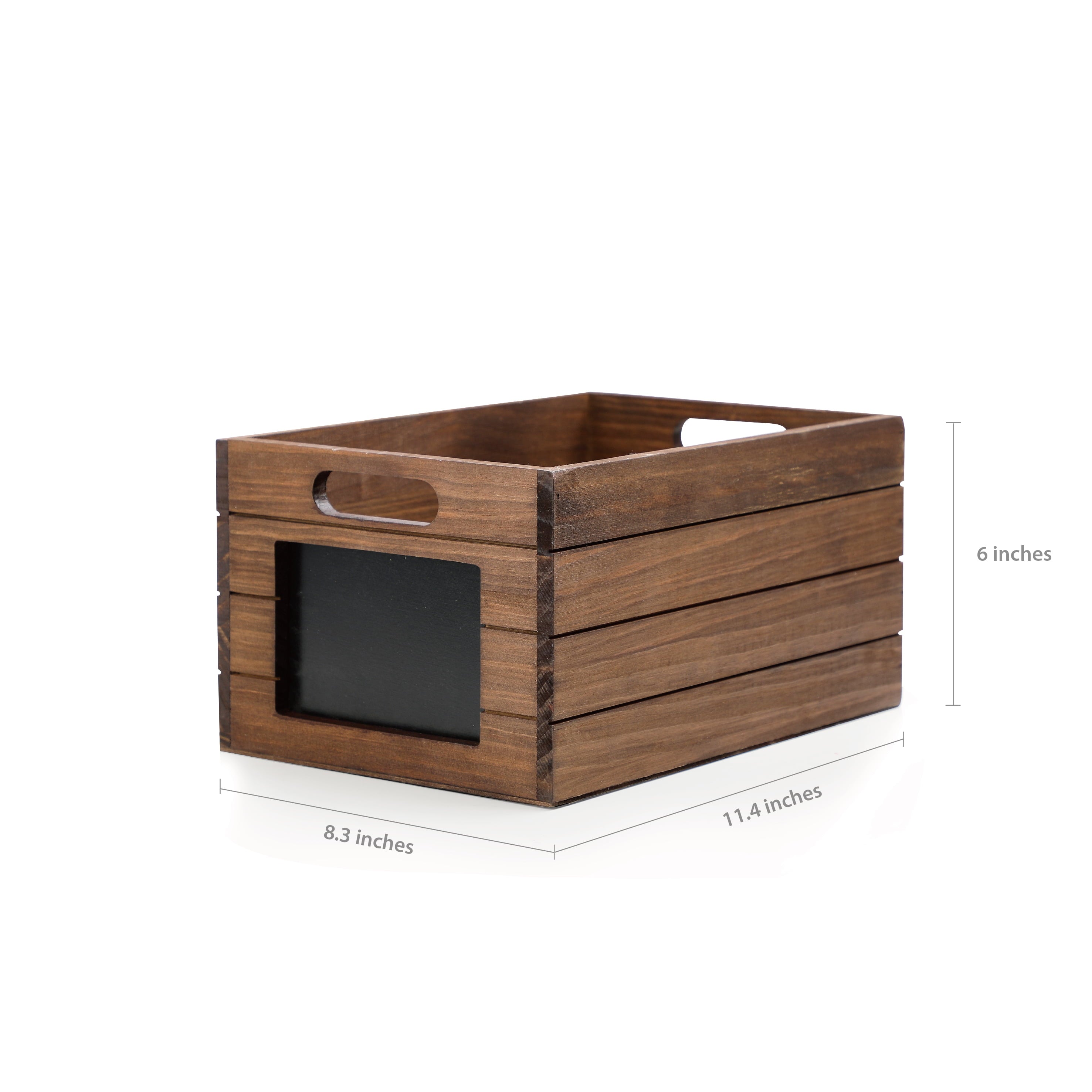 Wood Storage Crate With Chalkboard Label - Image 3
