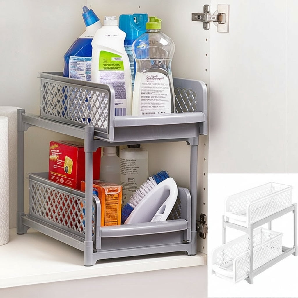 Plastic Sliding Drawer Cabinet Baskets - Image 2