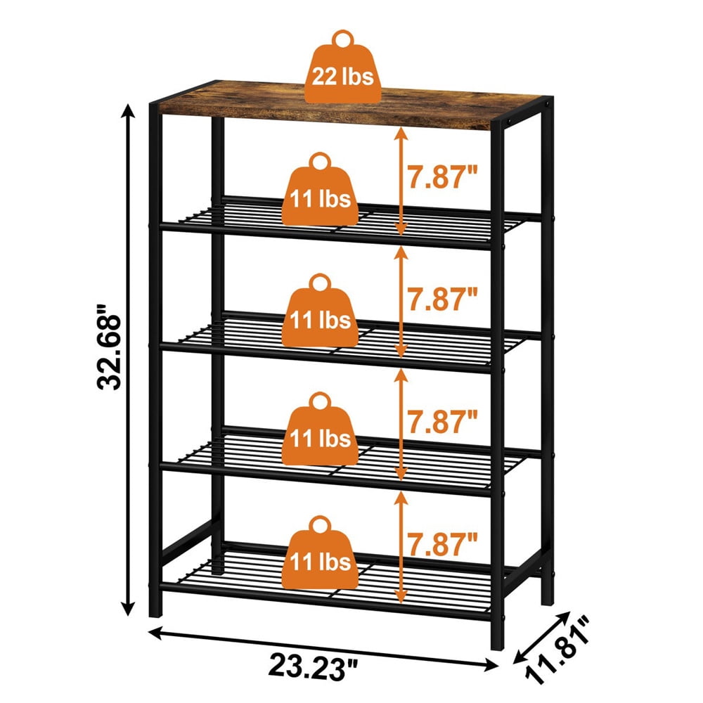 axGear 5 Tier Shoe Rack Storage Shelf for Closet Entryway Organizer - Image 2