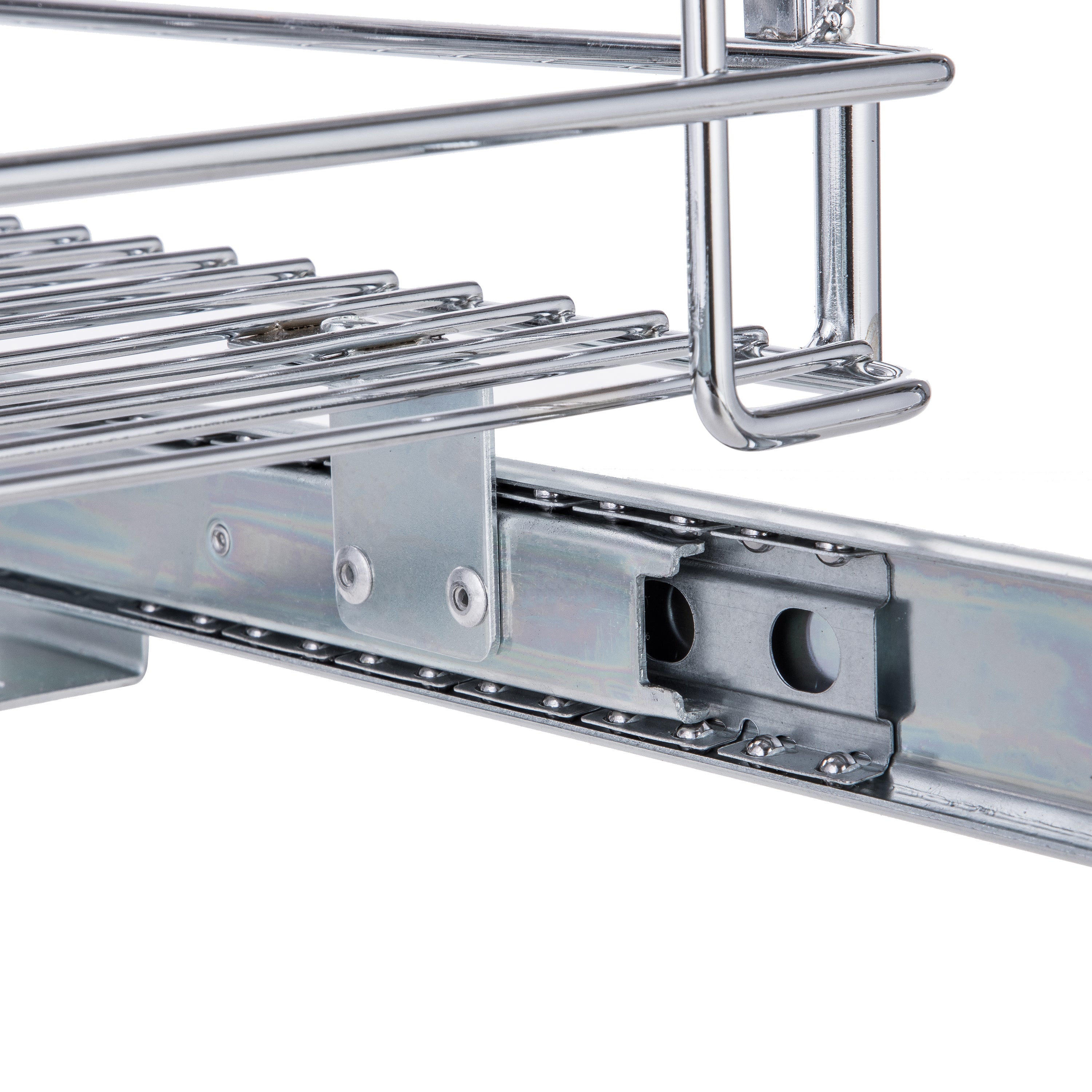 11.60” Width x 20” Depth 2 Shelves Slide Out Storage Organizer, Silver - Image 3