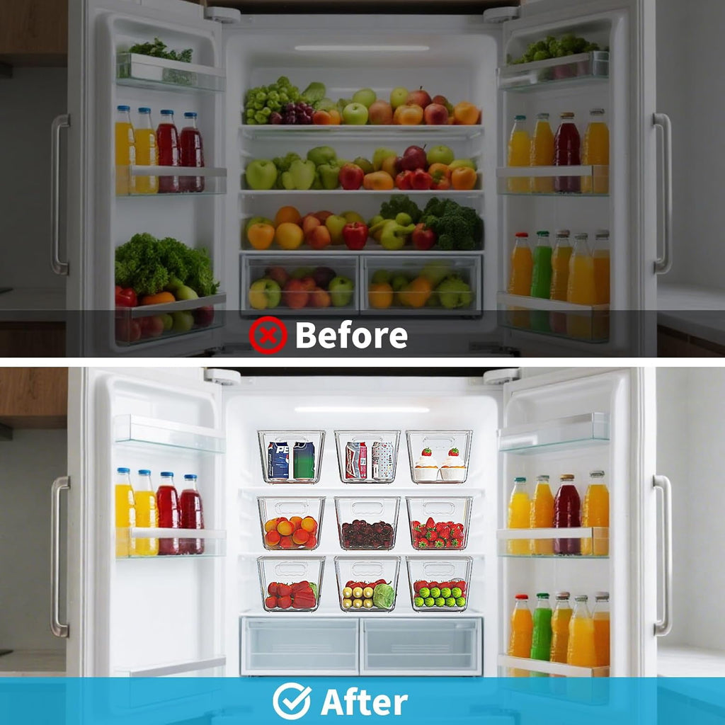 6 Pack Clear Stackable Storage Bins with Lids - Image 6