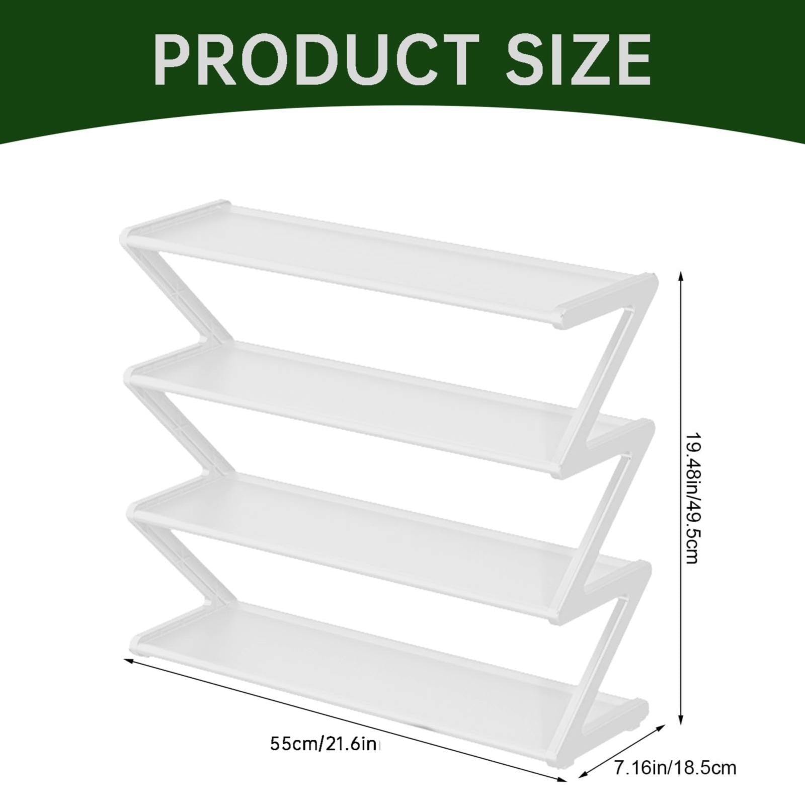 4Tier Small Shoe Rack, Narrow Stackable Kids toddler Adult Shoe Storage Organizer Shelf for Closet Floor Entryway Bed... - Image 3
